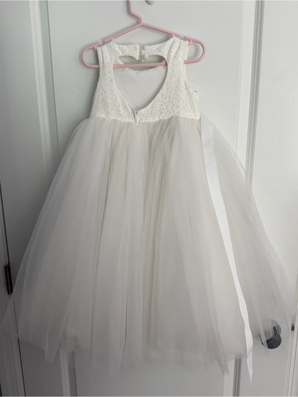 Toddler Girls' White Lace Flower Girl Dress - Picture 3 of 6